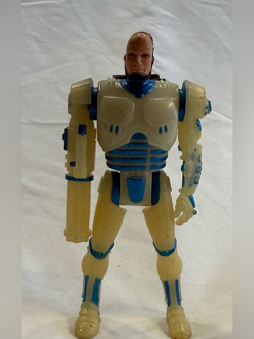 Glow-in-the-Dark  Nightfighter Robocop Action Figure, no hemet, gun - FIRES CAPS
